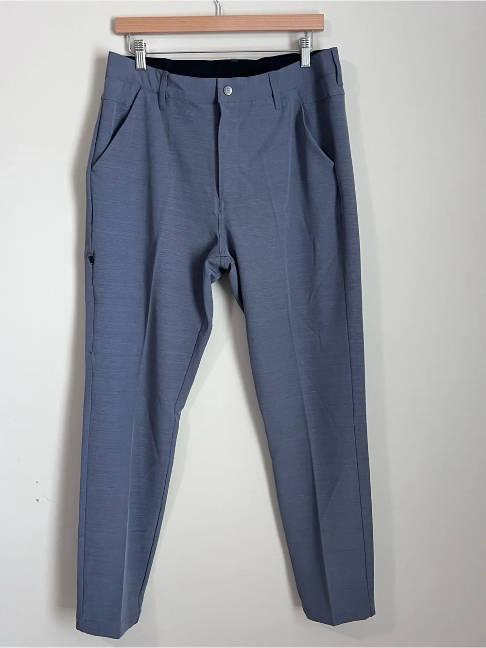 BYLT Pants Mens 34x31 Gray Kinetic 2.0 Slim Stretch Chino Casual Golf Travel - Picture 1 of 10